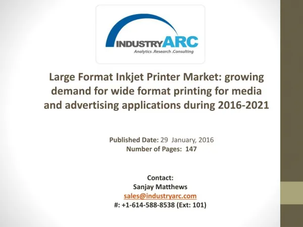 Large Format Inkjet Printer Market: rise in sales of plotter print machines during 2016-2021