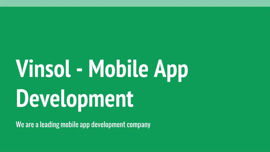 vinsol mobile app development