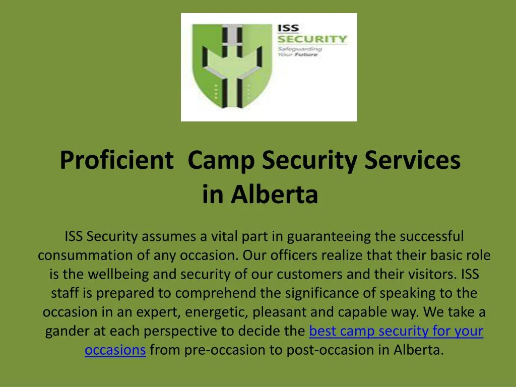 proficient camp security services in alberta