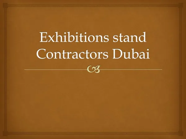 Exhibitions Stand Contractors Dubai