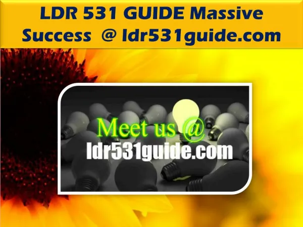 LDR 531 GUIDE Massive Success /ldr531guide.com