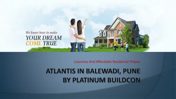 Atlantis Balewadi Pune By Platinum Buildcon | Atlantis
