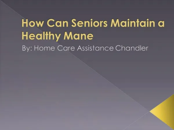 How Can Seniors Maintain a Healthy Mane