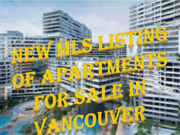 New MLS Listing of Apartments for Sale in Vancouver