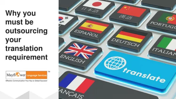 Why you must be outsourcing your translation requirement