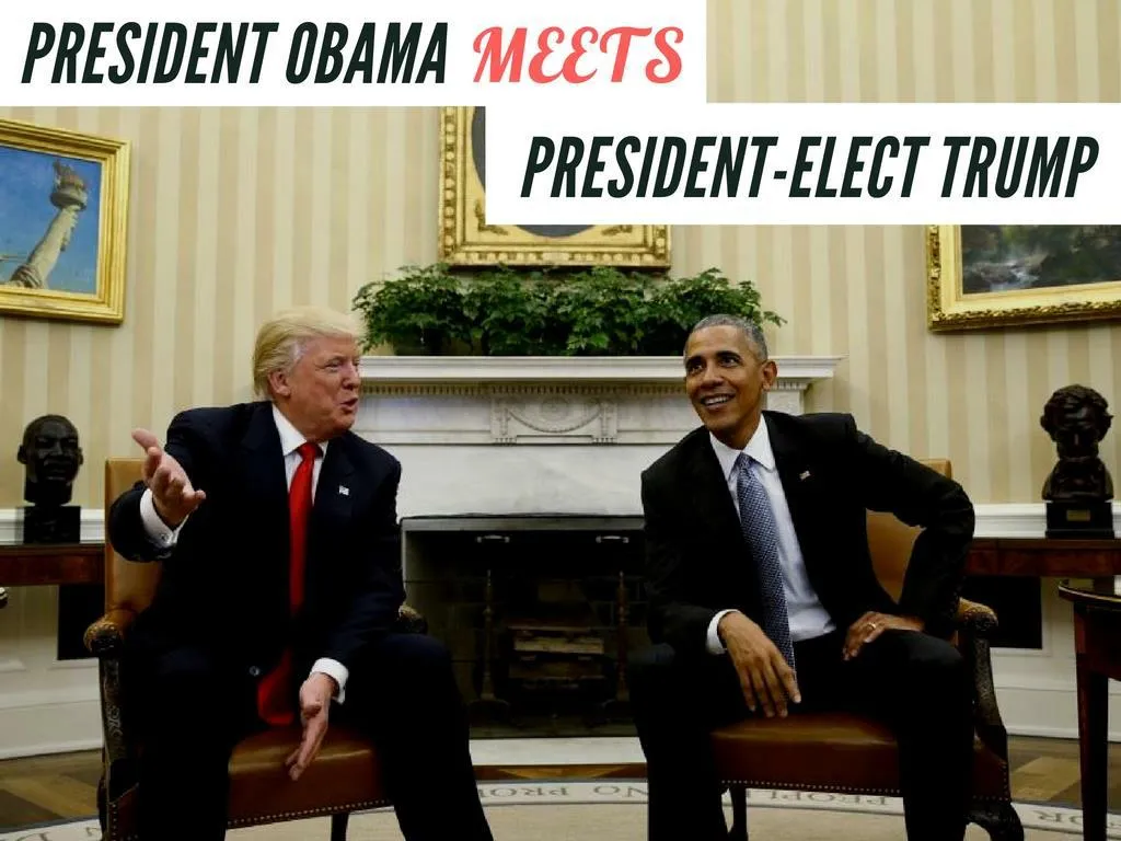 president obama meets president elect trump