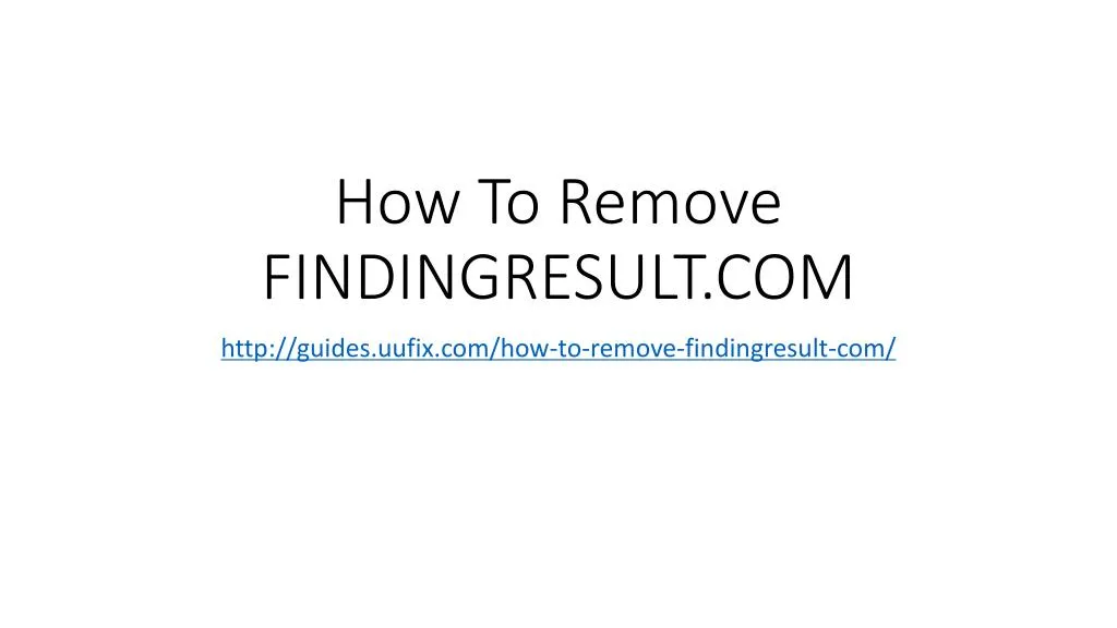 how to remove findingresult com