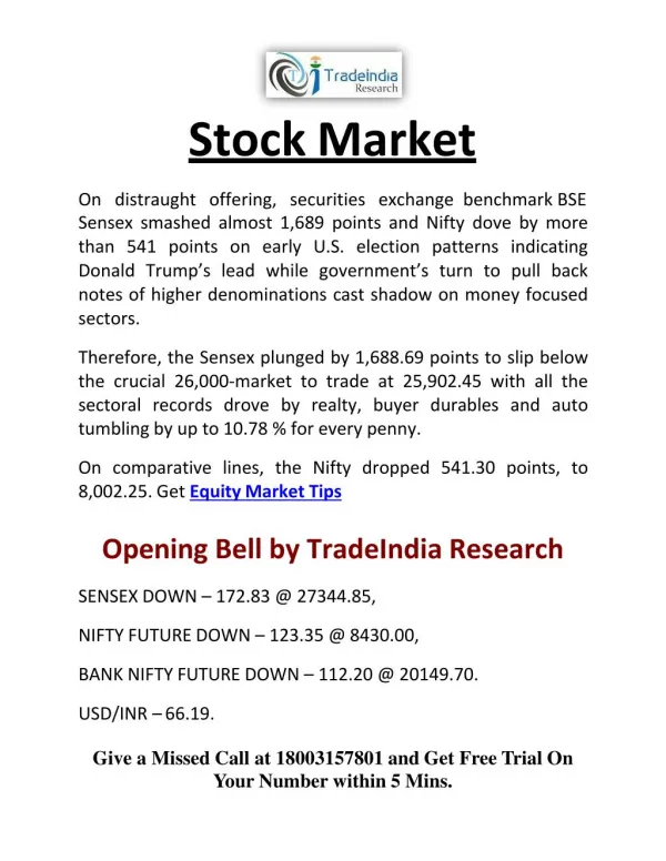 Stock Commodity Market News by TradeIndia Research