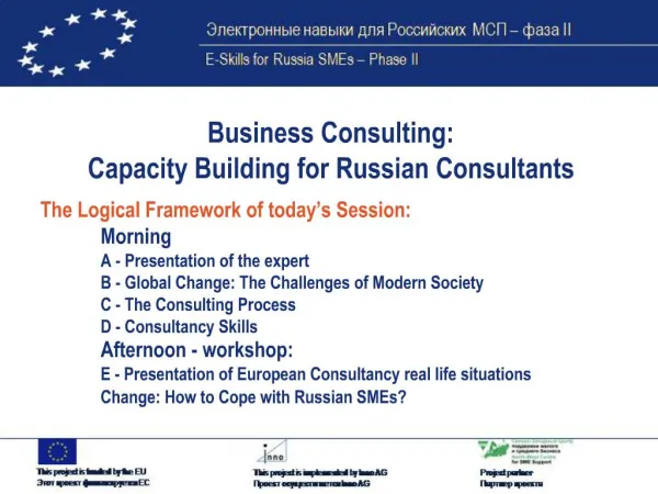Business Consulting: Capacity Building for Russian Consultants