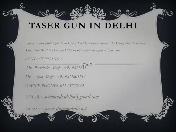 Taser Gun in India