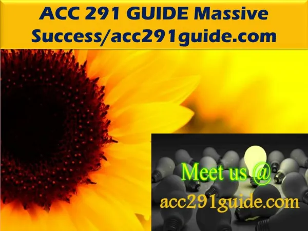 ACC 291 GUIDE Massive Success/acc291guide.com