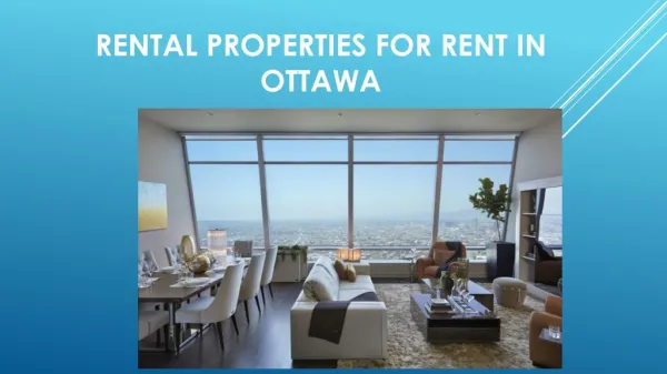 Rental Properties for Rent In Ottawa