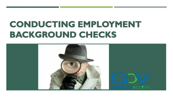 Conducting Employment Background Checks