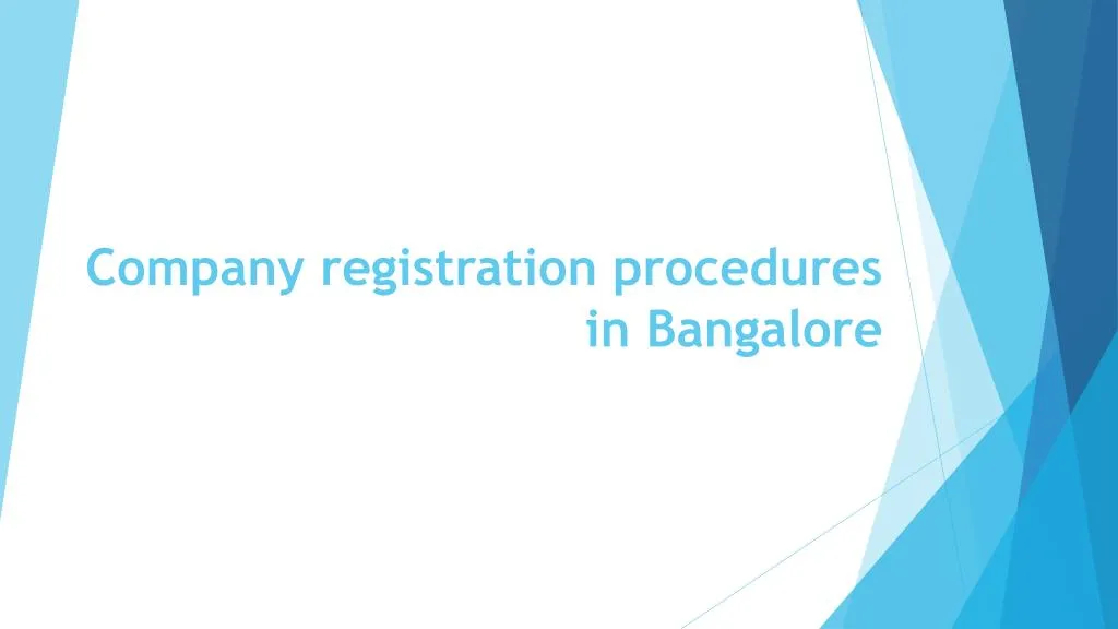company registration procedures in bangalore