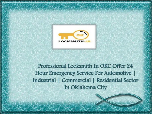 Benefits Of Hiring A Commercial Locksmith OKC