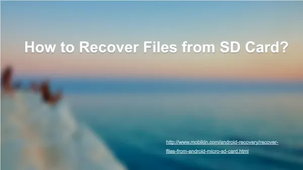 How to Recover Files from SD Card?