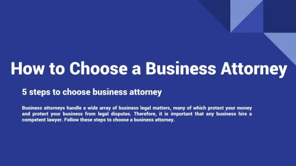 How to Choose a Business Attorney