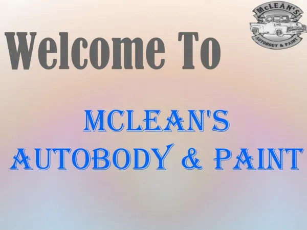 McLeans Autobody and Paint Pdf