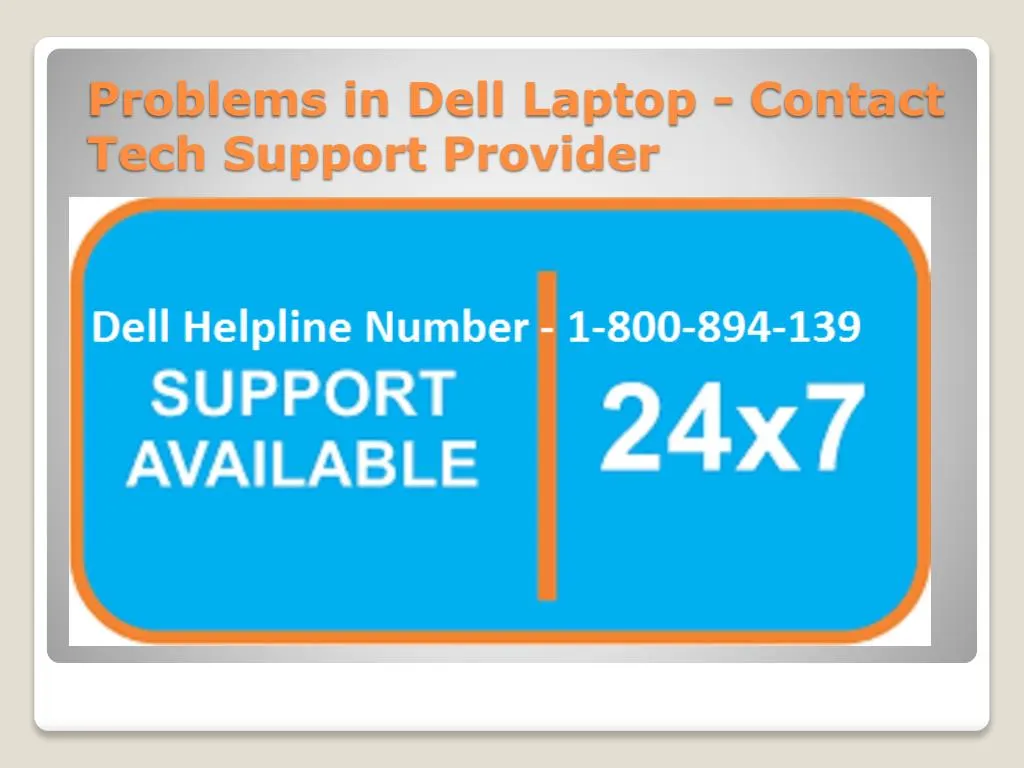problems in dell laptop contact tech support provider