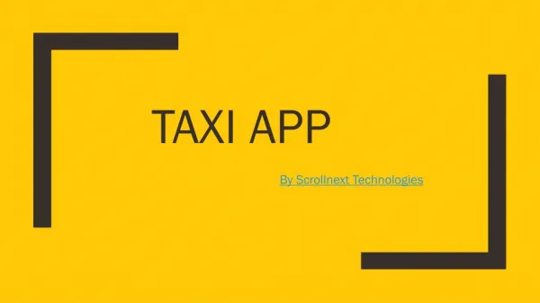 Taxi App like Uber