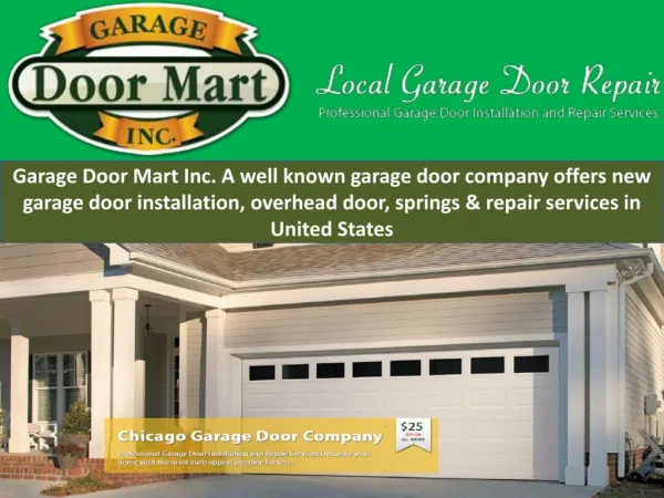 Repair or Replacement of Various Parts of the Garage Door