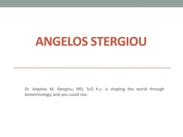 Angelos Stergiou Biopharmaceuticals