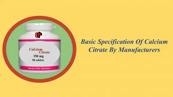 Specification Of Calcium Citrate