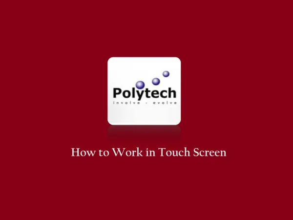Touch panel manufacturers in singapore
