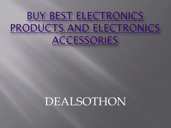 Buy Best Electronics Products And Electronics Accessories