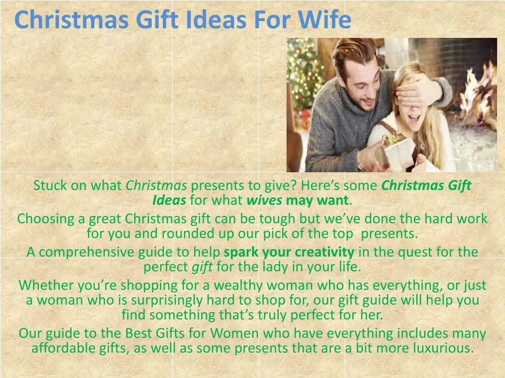 christmas gift ideas for wife