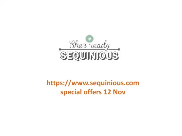 www.sequinious.com special offers 12 Nov