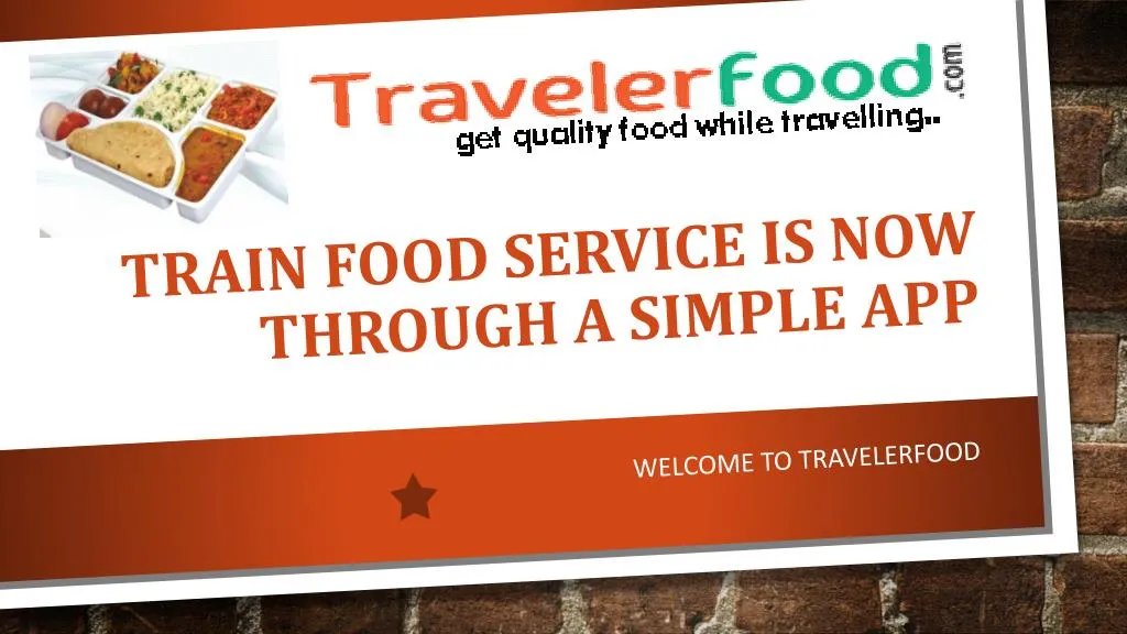 train food service is now through a simple app