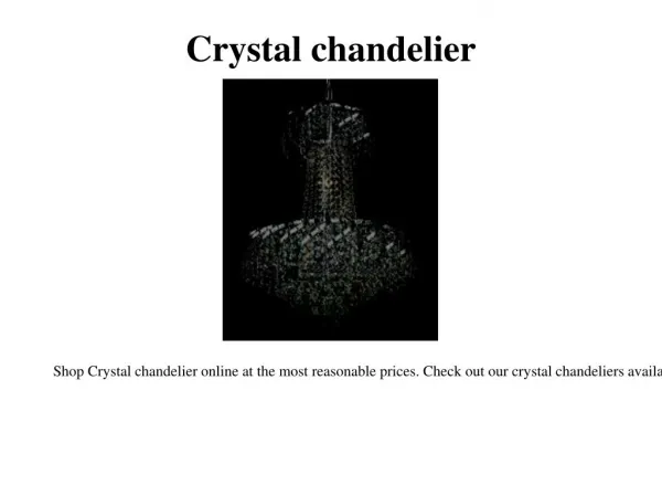 Discount crystal chandeliers