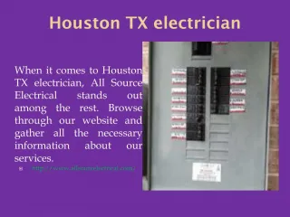 Houston TX electrician - slide 1