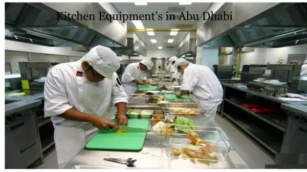 Canteen Equipment and Suppliers in Abu Dhabi