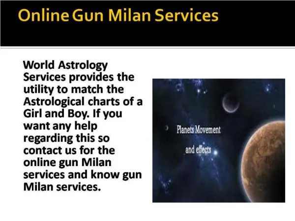 Get Online Gun Milan Services - worldastrologyservices