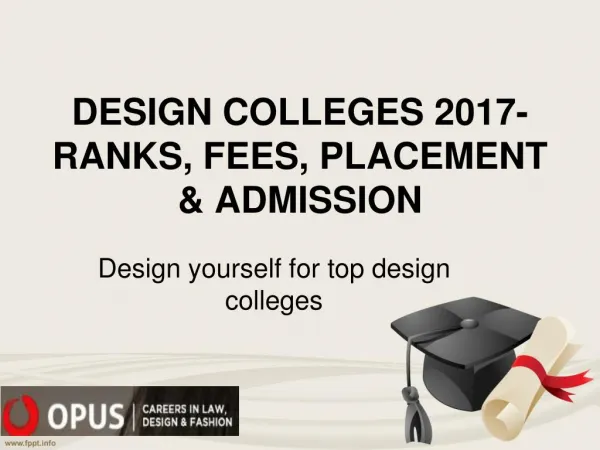 Opusway- Design Colleges 2017- Ranks, Fees, Placement & Admission