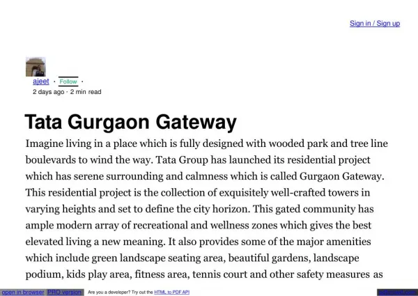 Tata Gurgaon Gateway