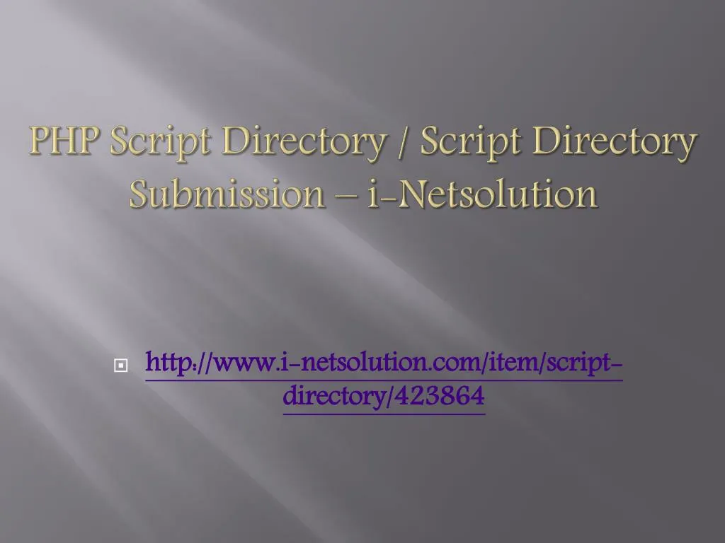 php script directory script directory submission i netsolution