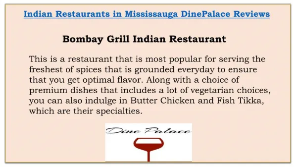 Indian Restaurants In Mississauga DinePalace Reviews