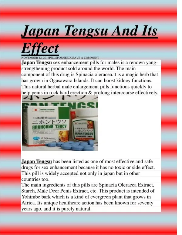 Japan Tengsu And Its Effect