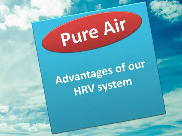 Advantages of our HRV system