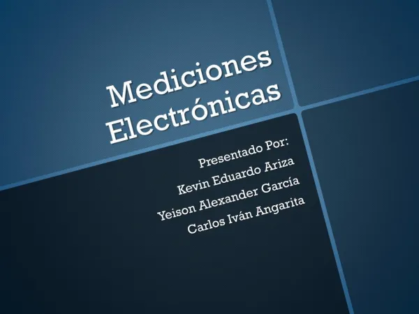 mediciones electr nicas