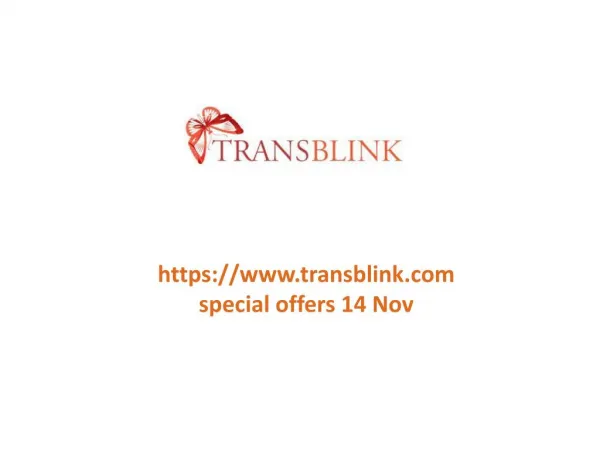 www.transblink.com special offers 14 Nov