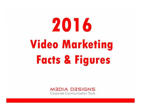2016 Video Marketing Facts & Figures - Media Designs