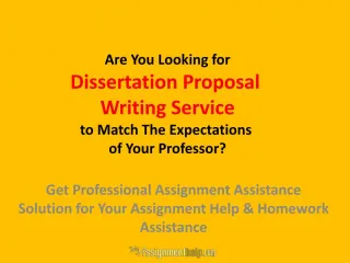 Dissertation Proposal Writing Service - slide 1