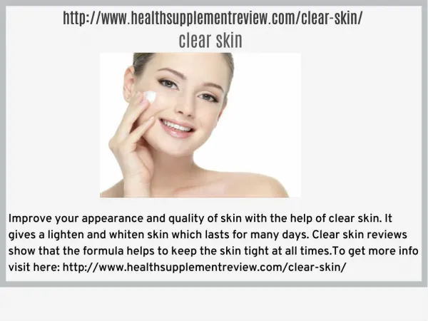 http://www.healthsupplementreview.com/clear-skin/