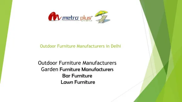 Garden Furniture Manufacturers