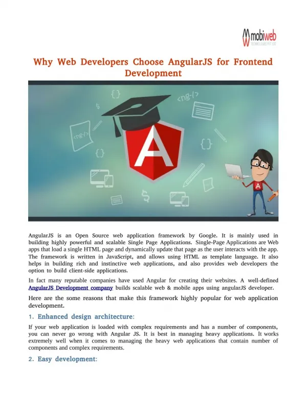 Why Web Developers Choose AngularJS for Frontend Development
