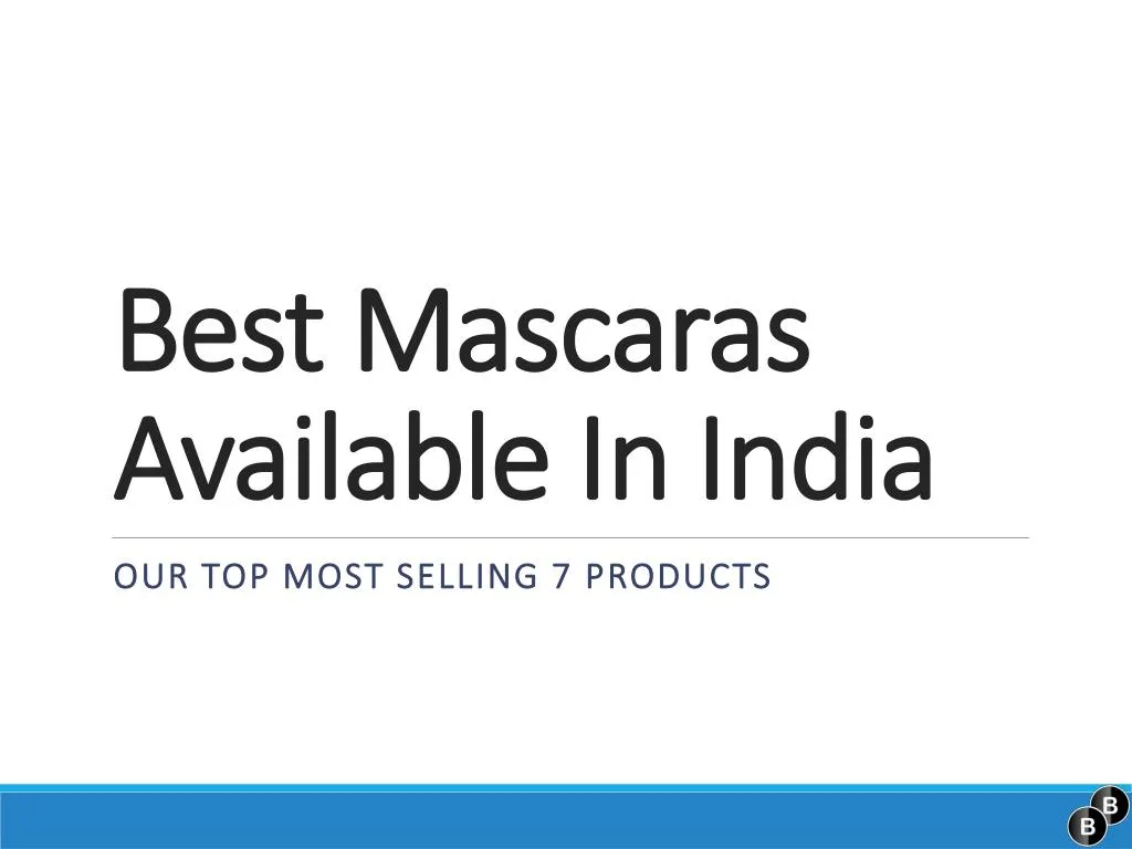 best mascaras available in india
